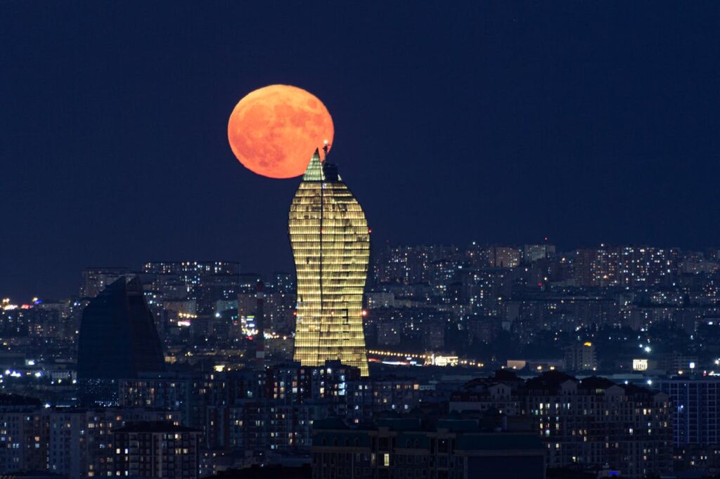 Baku flames tower