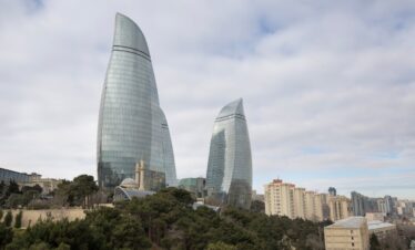 Flame tower Baku