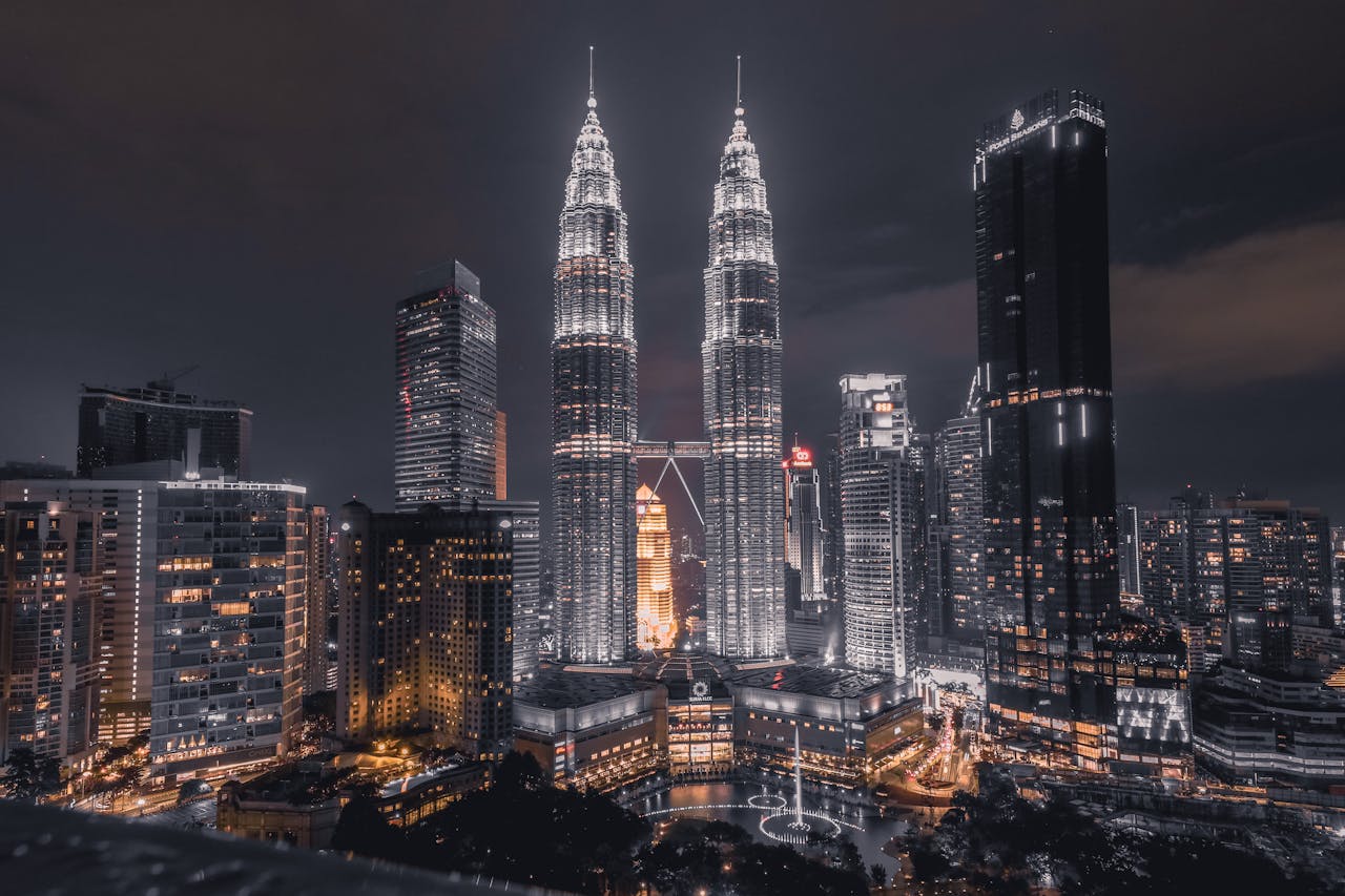 Petronas Twin Towers Kuala Lumpur at Night
