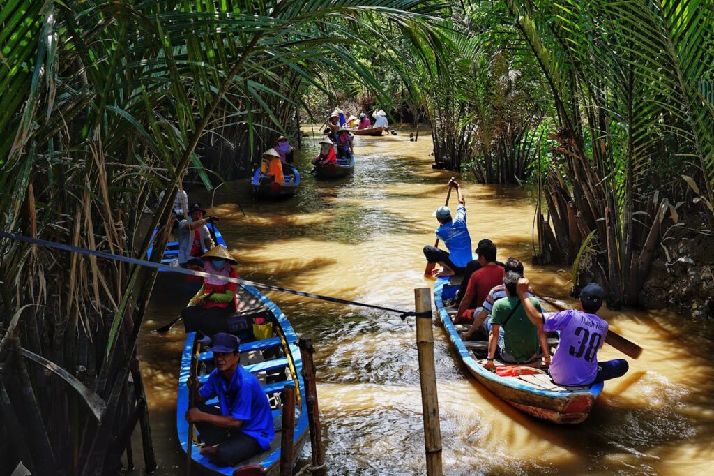 Mekong river near Ho chi Minh city